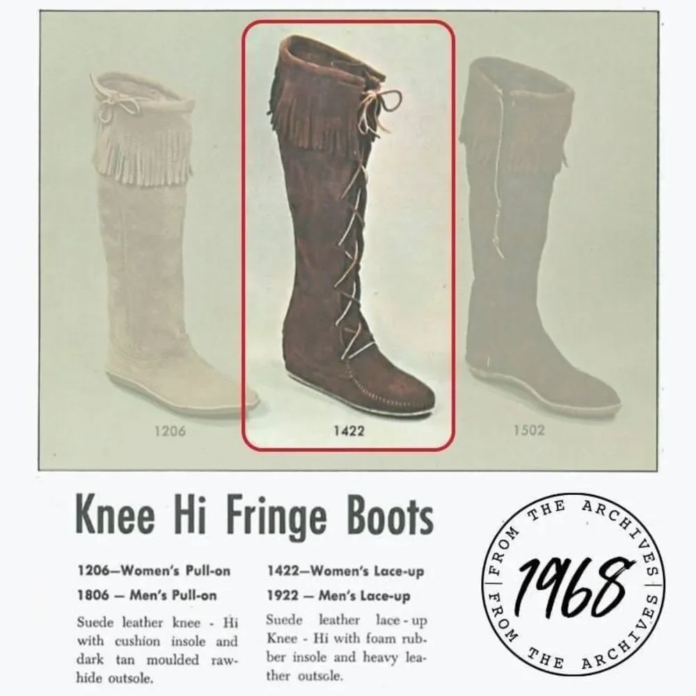 Minnetonka Front Lace Knee High Boot